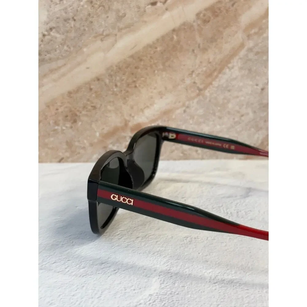 NEW Gucci GG1872SK Black Striped Leg Sunglasses $460